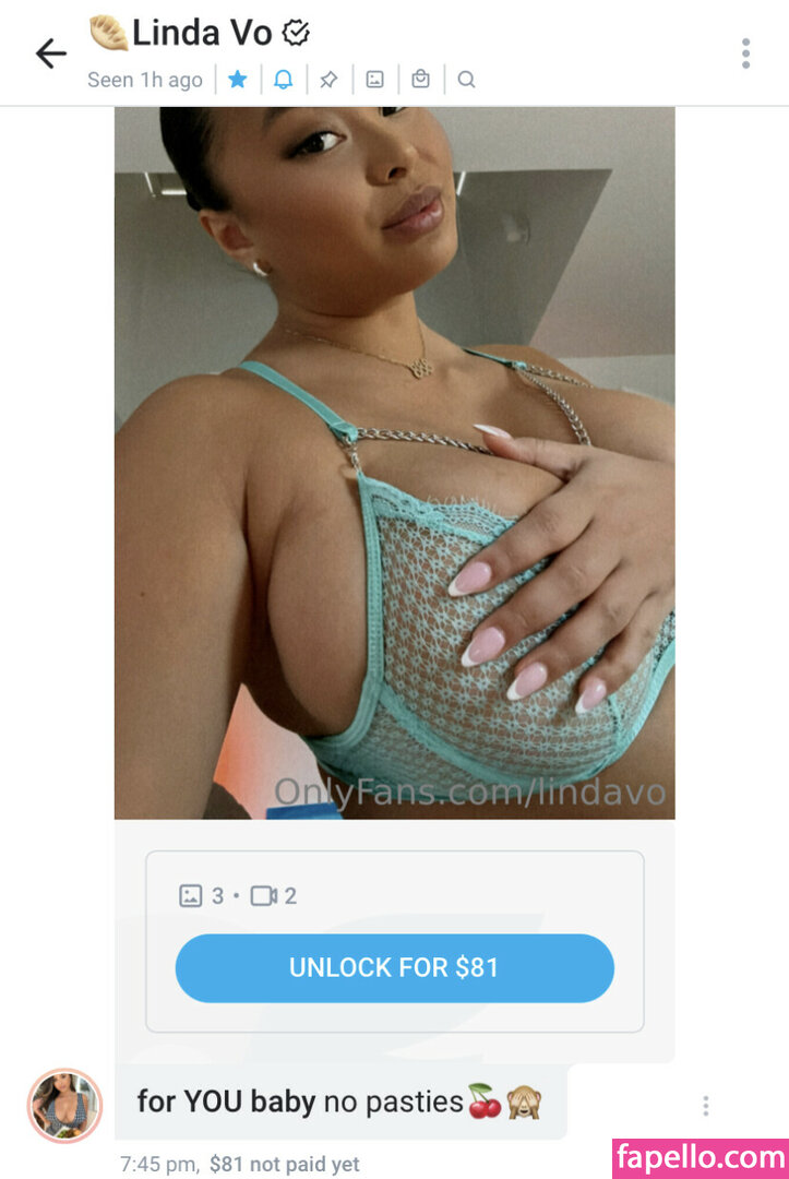 Linda Vo Itslindavo Lindavo Nude Leaked Onlyfans Photo Fapello